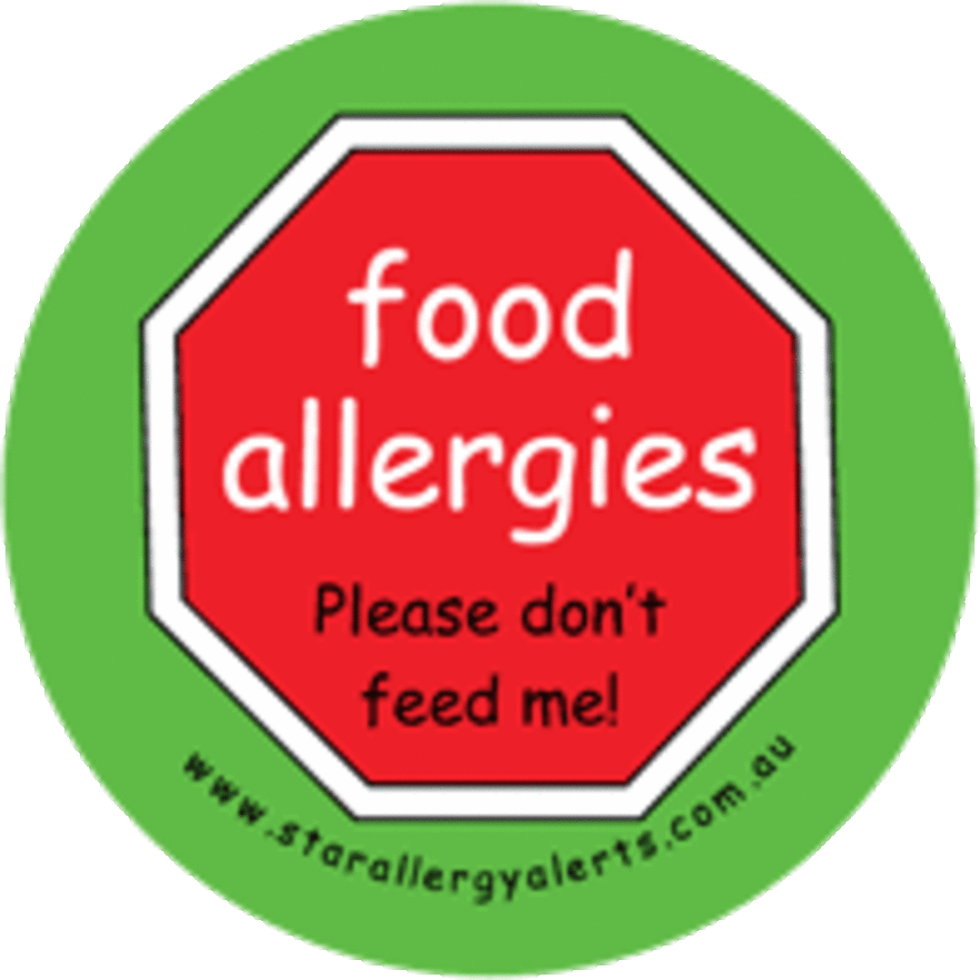 Food allergies- Please don't feed me! Badge (43mm) image 0